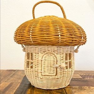 Rattan Mushroom basket bag